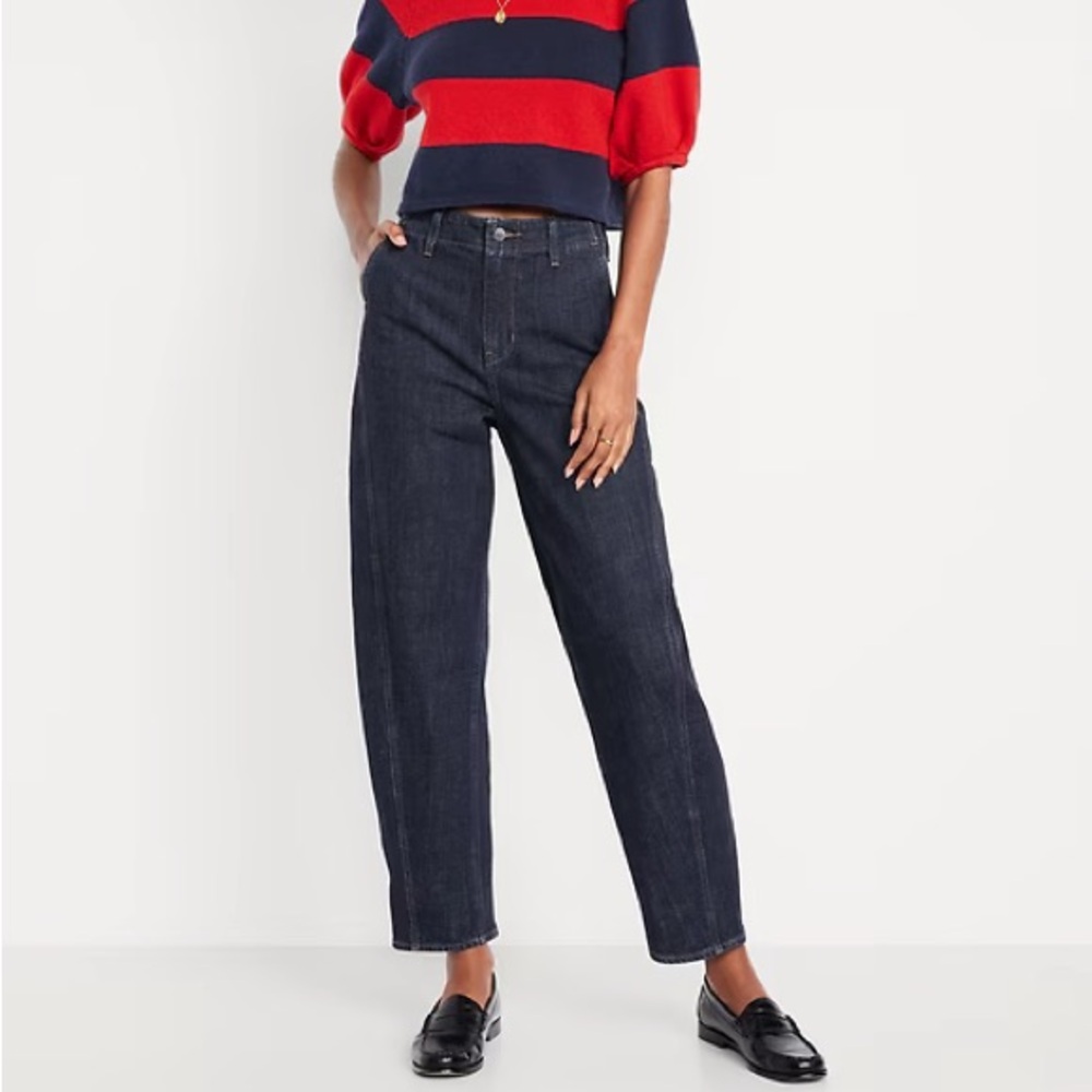 Old Navy Barrel Leg Stylish Blue Denim Jeans